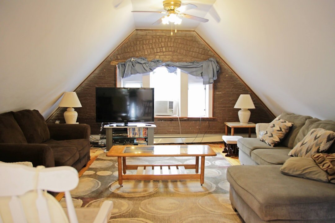 old television set in living room